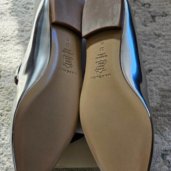 Margaux The Mary Jane Patent Silver Size 37 NIB - Picture 2 of 2